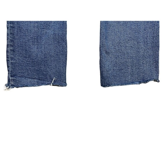 Zara Women's High-Rise Cropped Straight Leg Zip Fly Jeans w Raw Hem - Size US 8 - Picture 5 of 8